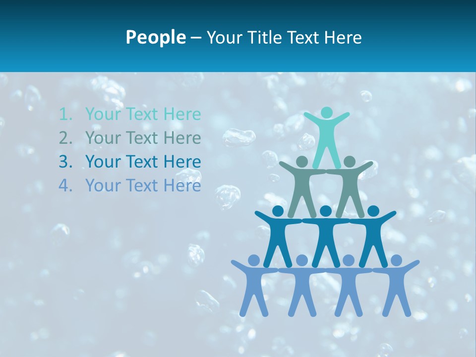 A Blue Background With Bubbles Of Water PowerPoint Template