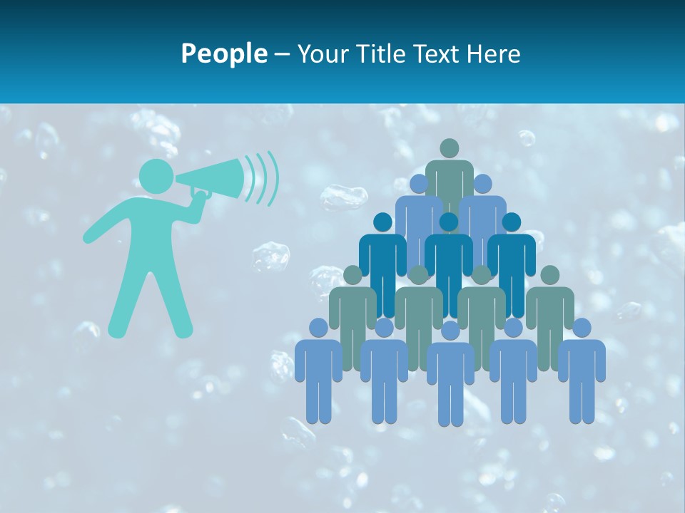 A Blue Background With Bubbles Of Water PowerPoint Template