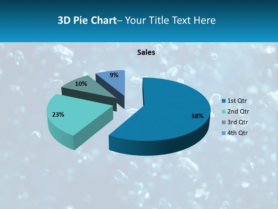 A Blue Background With Bubbles Of Water PowerPoint Template
