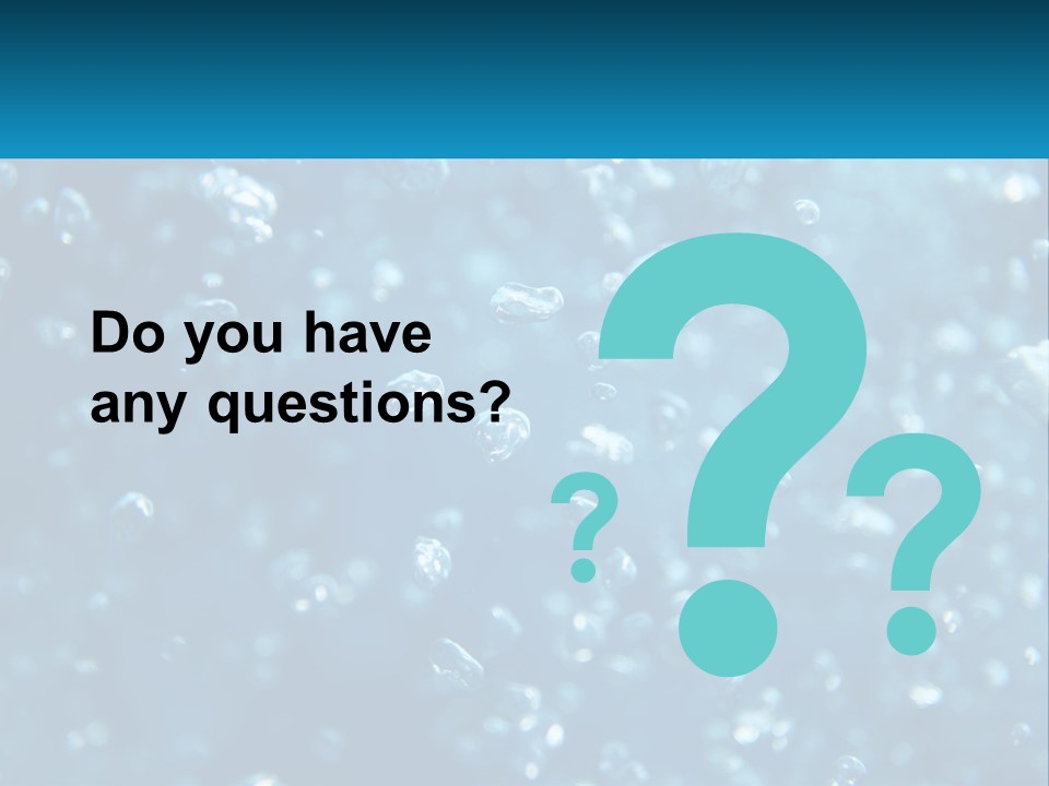 A Blue Background With Bubbles Of Water PowerPoint Template