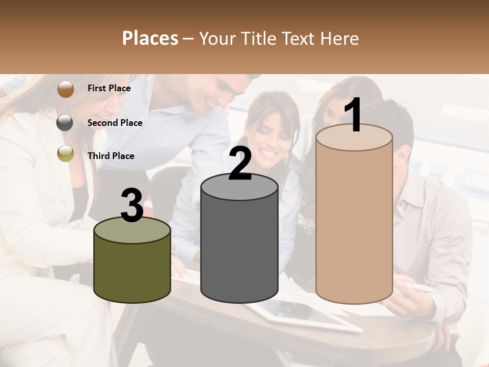 A Group Of People Are Gathered Around A Table PowerPoint Template