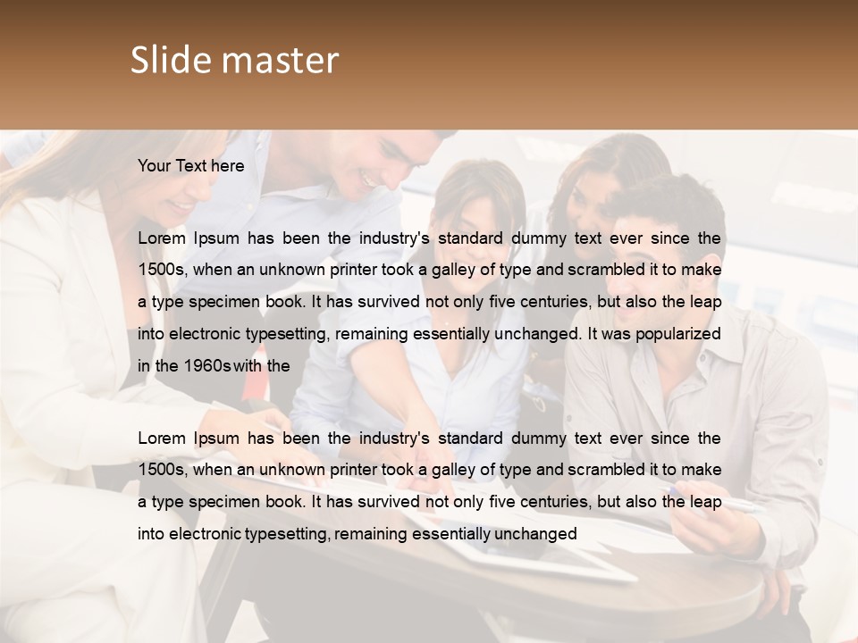 A Group Of People Are Gathered Around A Table PowerPoint Template