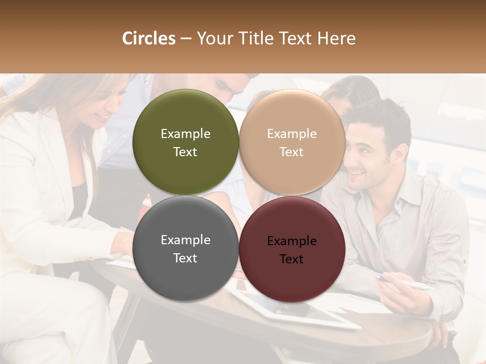 A Group Of People Are Gathered Around A Table PowerPoint Template