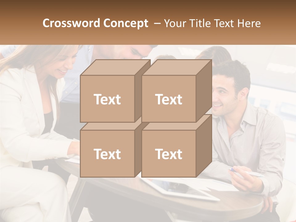 A Group Of People Are Gathered Around A Table PowerPoint Template