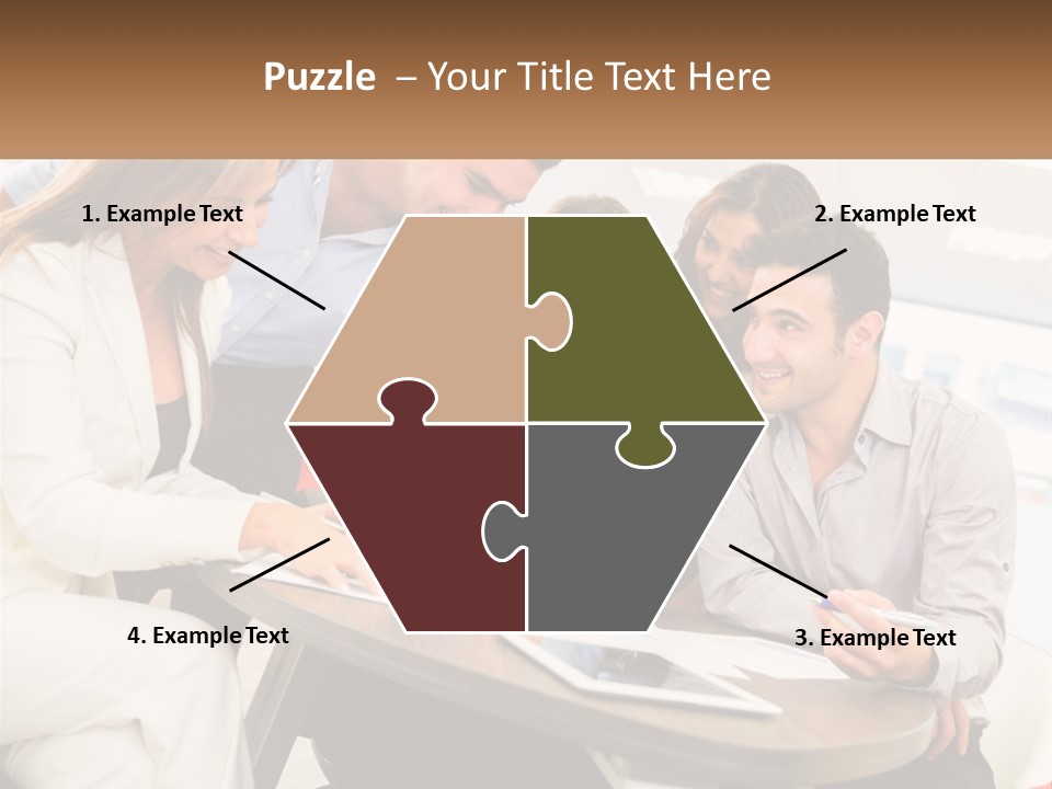 A Group Of People Are Gathered Around A Table PowerPoint Template