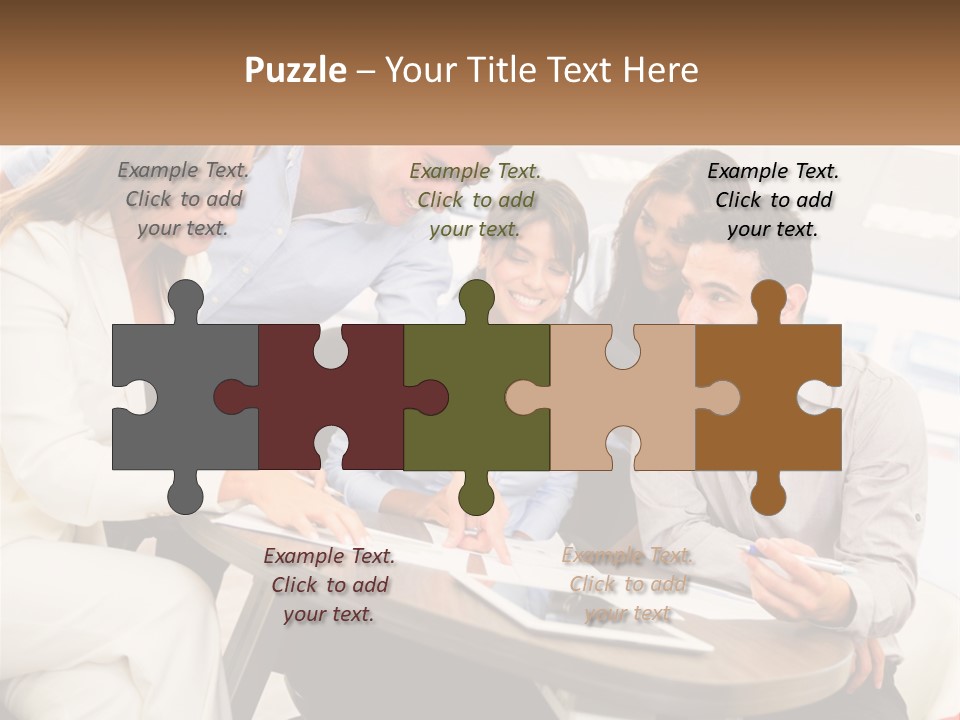 A Group Of People Are Gathered Around A Table PowerPoint Template