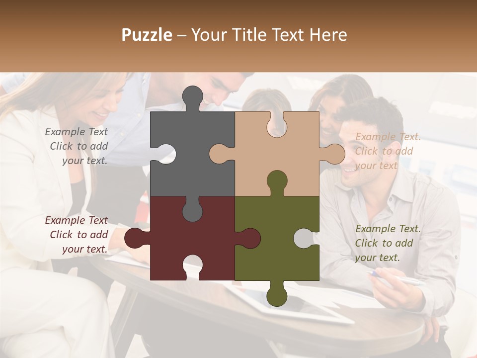 A Group Of People Are Gathered Around A Table PowerPoint Template