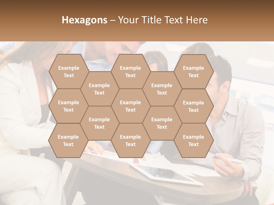 A Group Of People Are Gathered Around A Table PowerPoint Template