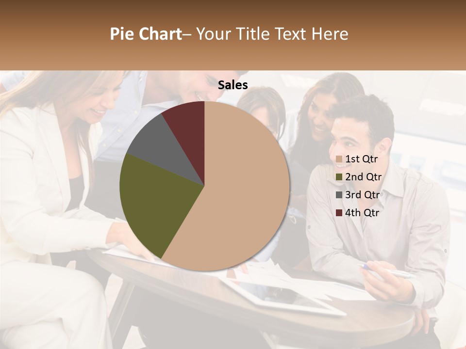 A Group Of People Are Gathered Around A Table PowerPoint Template