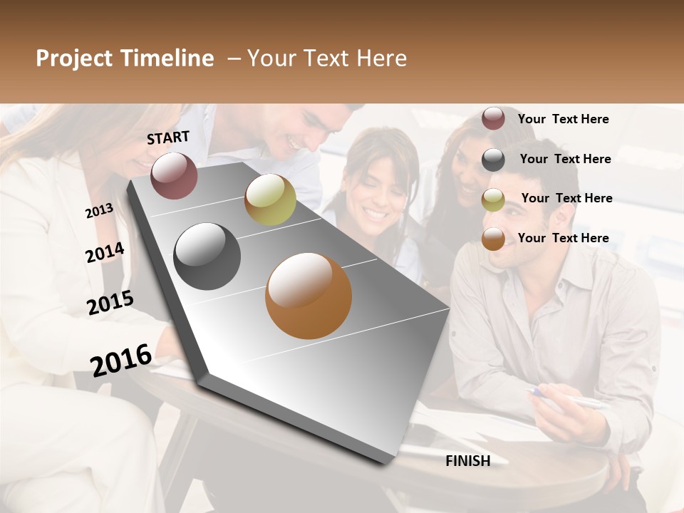 A Group Of People Are Gathered Around A Table PowerPoint Template