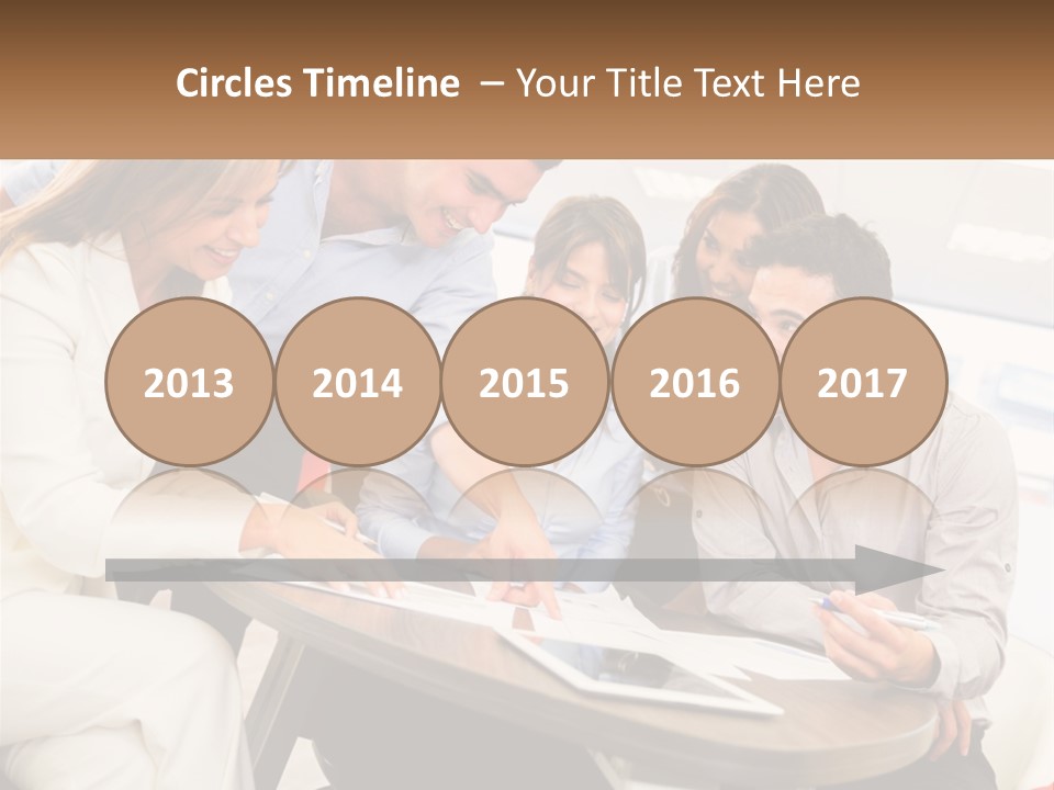 A Group Of People Are Gathered Around A Table PowerPoint Template