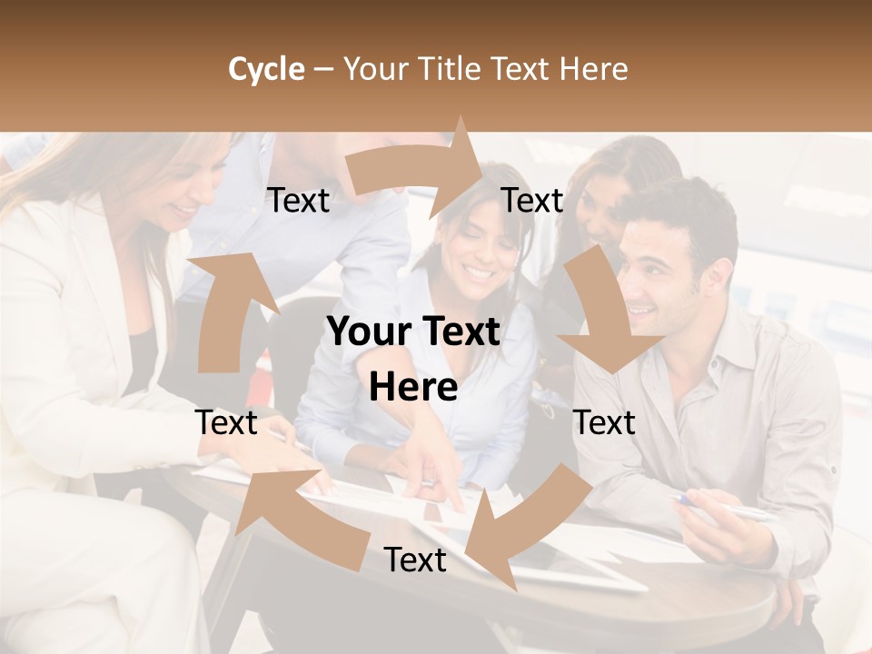 A Group Of People Are Gathered Around A Table PowerPoint Template