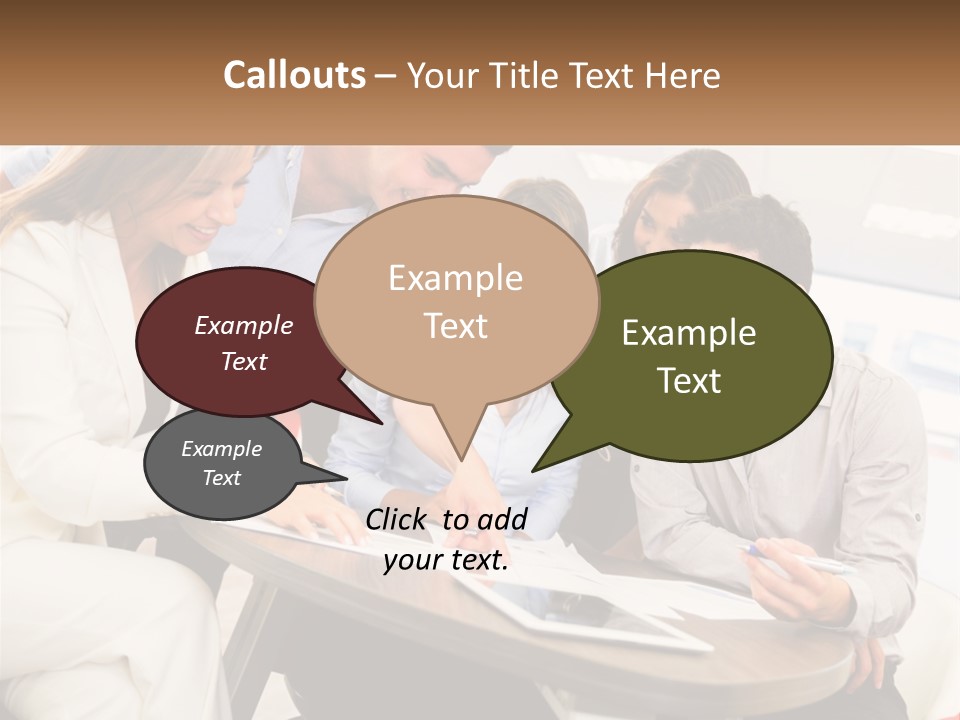 A Group Of People Are Gathered Around A Table PowerPoint Template