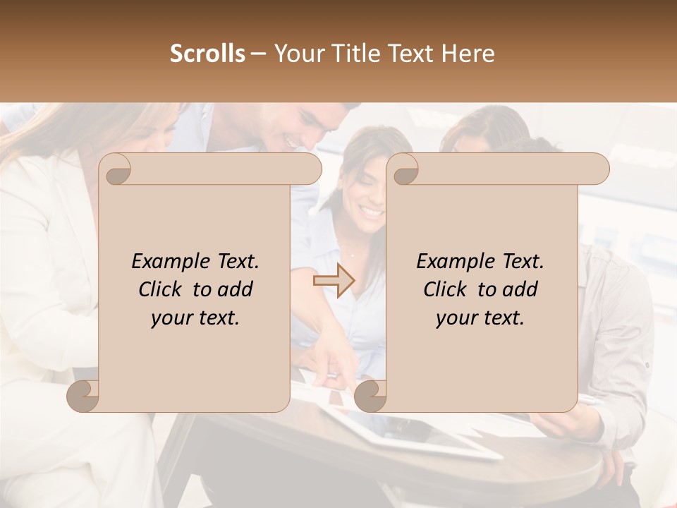 A Group Of People Are Gathered Around A Table PowerPoint Template