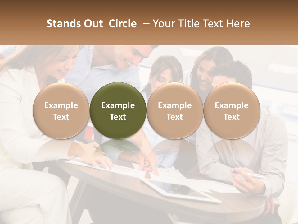 A Group Of People Are Gathered Around A Table PowerPoint Template