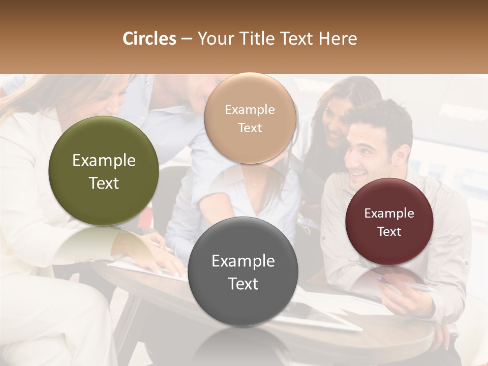 A Group Of People Are Gathered Around A Table PowerPoint Template