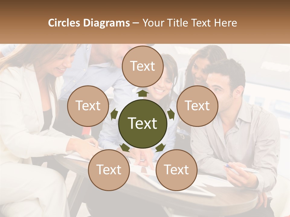A Group Of People Are Gathered Around A Table PowerPoint Template