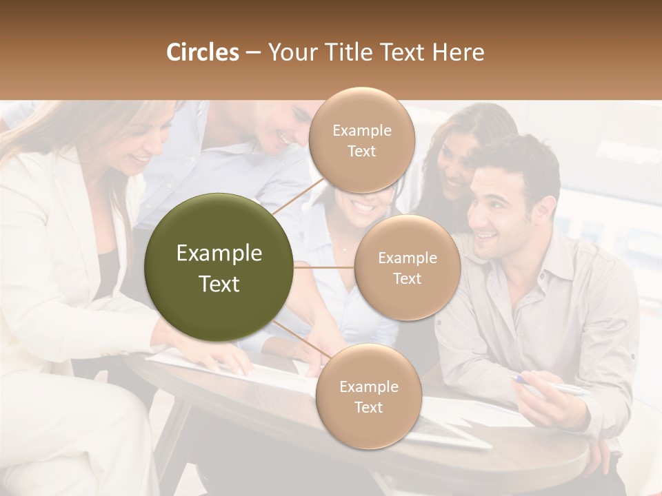A Group Of People Are Gathered Around A Table PowerPoint Template
