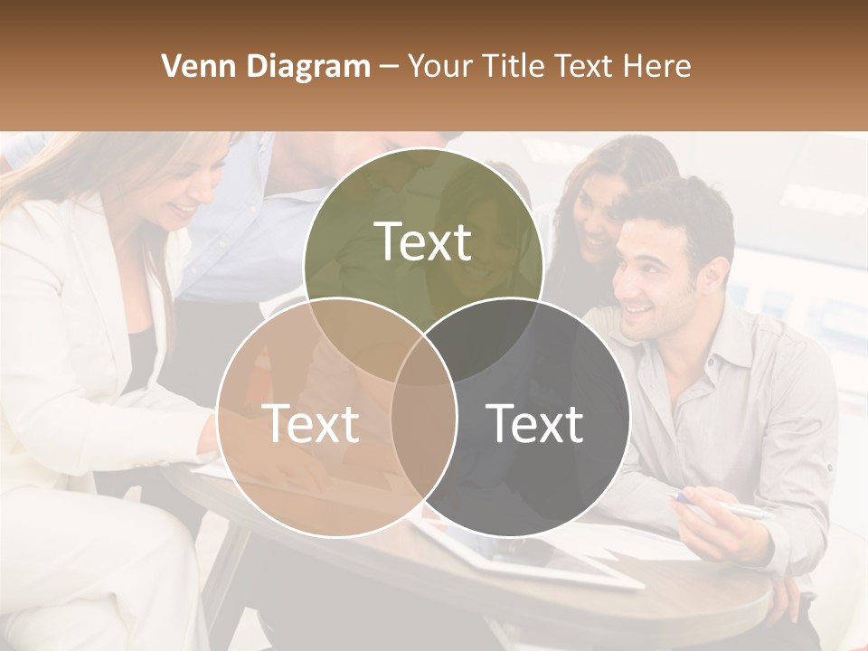 A Group Of People Are Gathered Around A Table PowerPoint Template