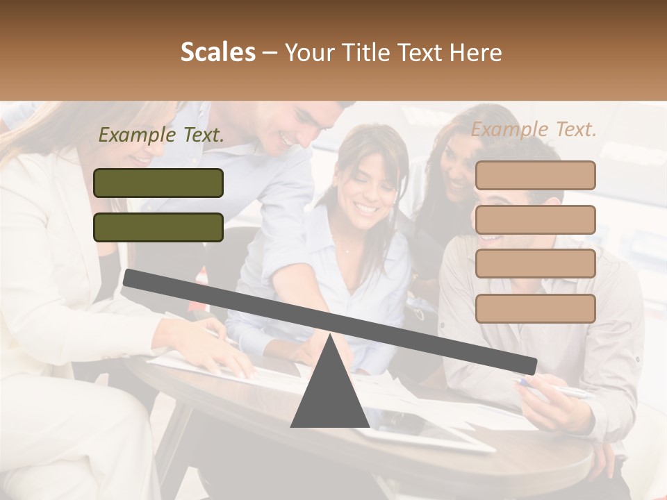 A Group Of People Are Gathered Around A Table PowerPoint Template