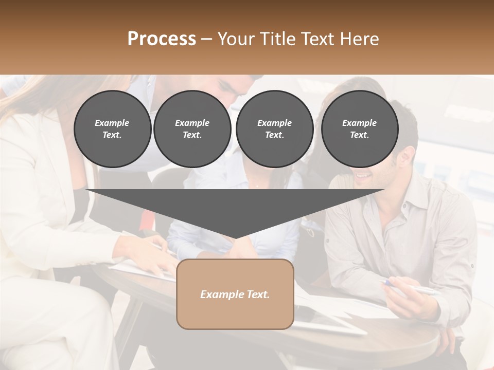 A Group Of People Are Gathered Around A Table PowerPoint Template