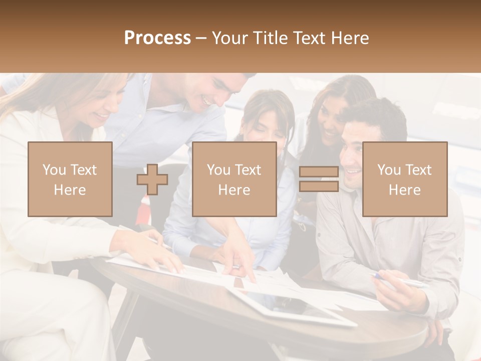 A Group Of People Are Gathered Around A Table PowerPoint Template