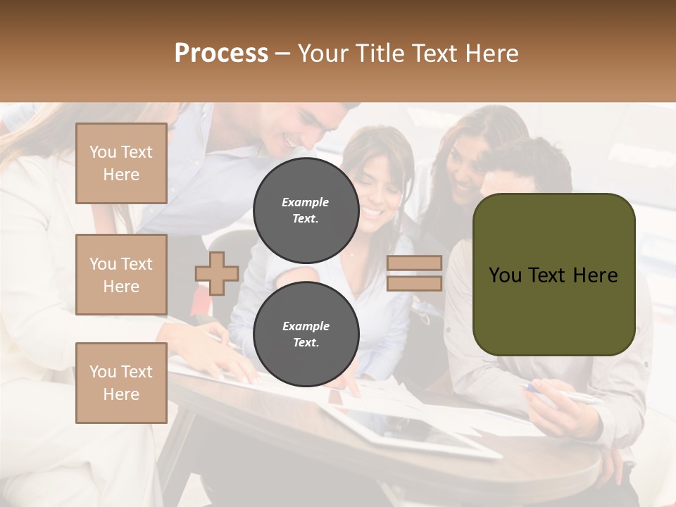 A Group Of People Are Gathered Around A Table PowerPoint Template