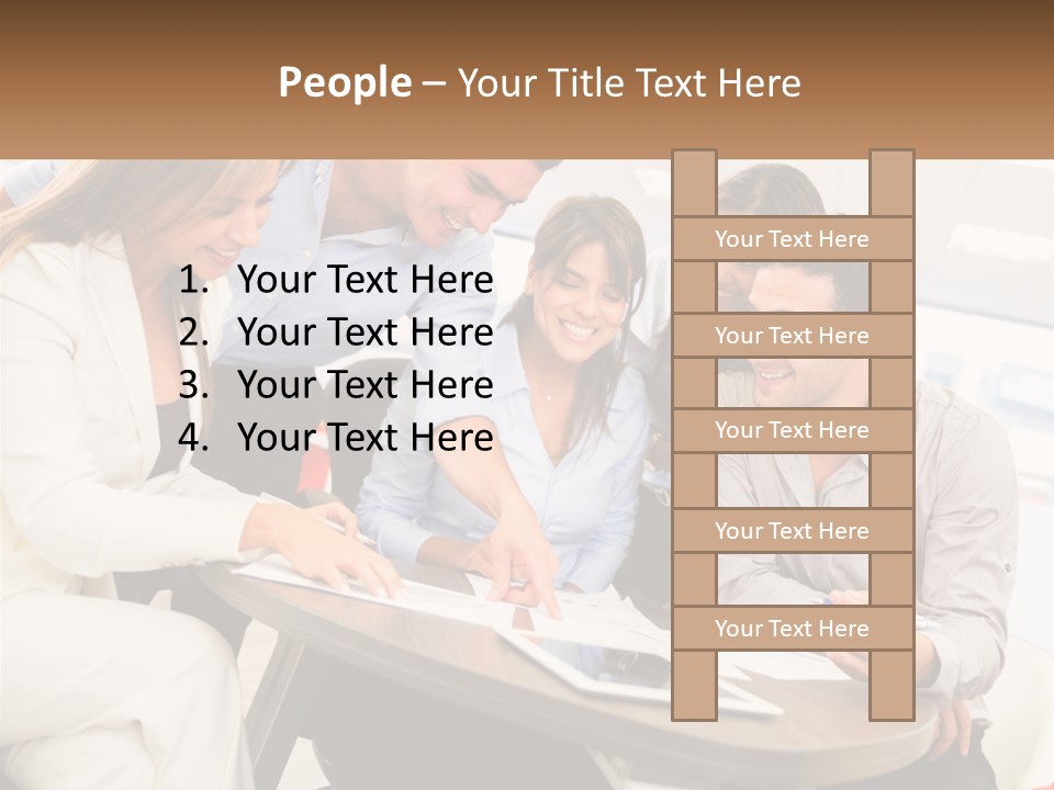 A Group Of People Are Gathered Around A Table PowerPoint Template