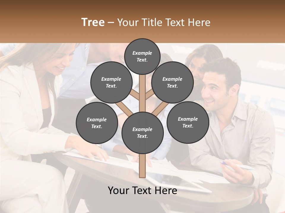 A Group Of People Are Gathered Around A Table PowerPoint Template