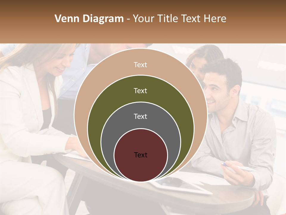A Group Of People Are Gathered Around A Table PowerPoint Template