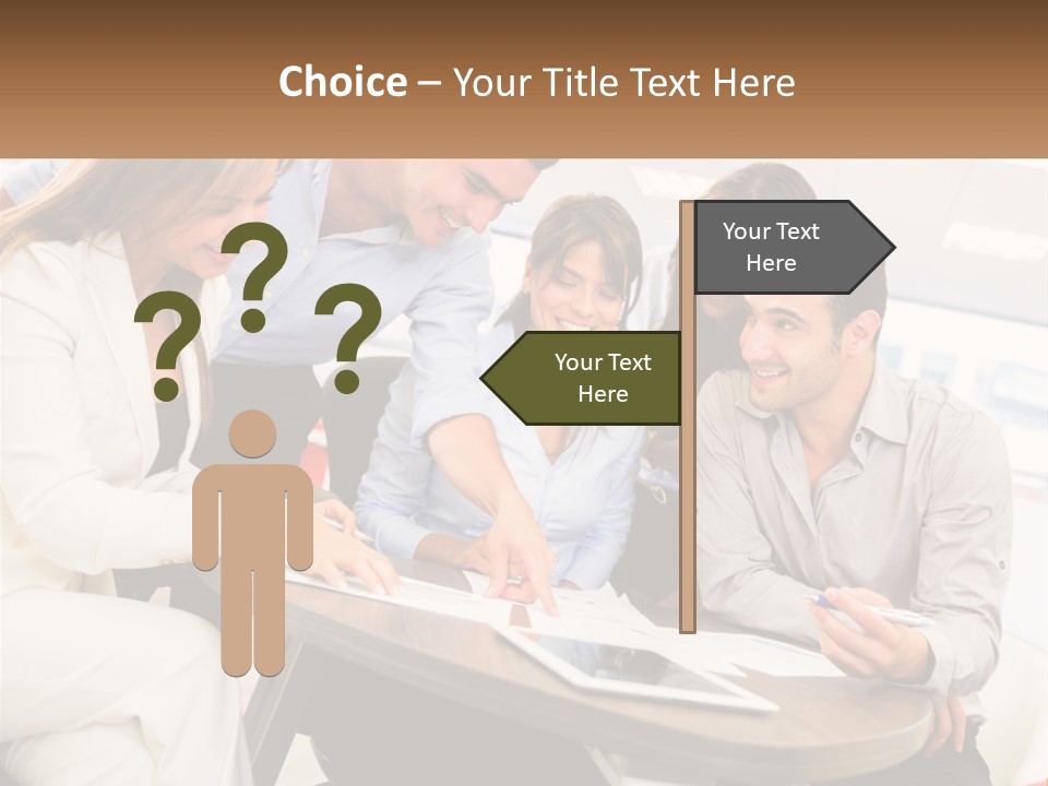 A Group Of People Are Gathered Around A Table PowerPoint Template