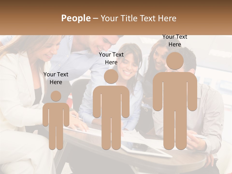 A Group Of People Are Gathered Around A Table PowerPoint Template