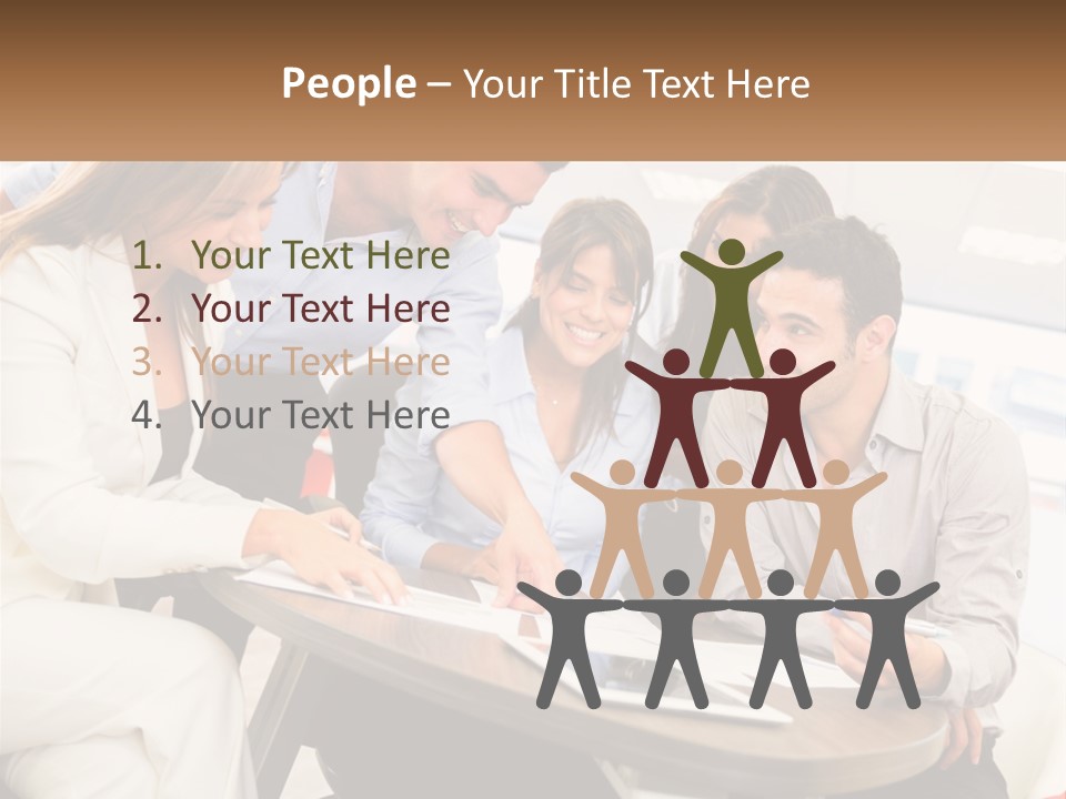 A Group Of People Are Gathered Around A Table PowerPoint Template
