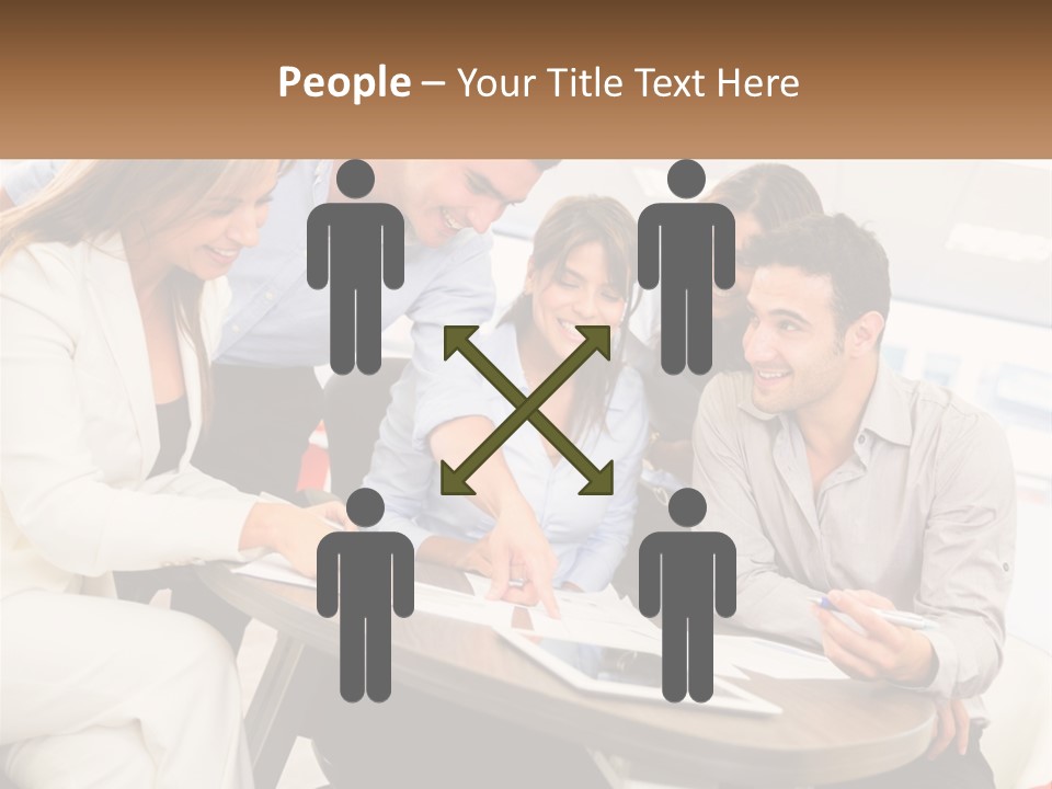 A Group Of People Are Gathered Around A Table PowerPoint Template