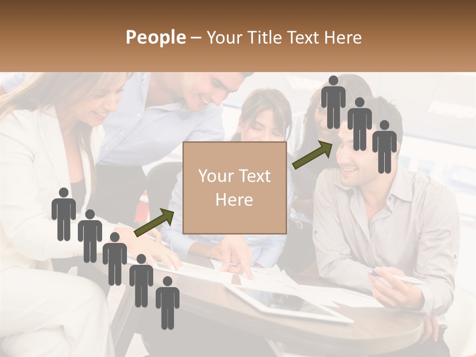 A Group Of People Are Gathered Around A Table PowerPoint Template