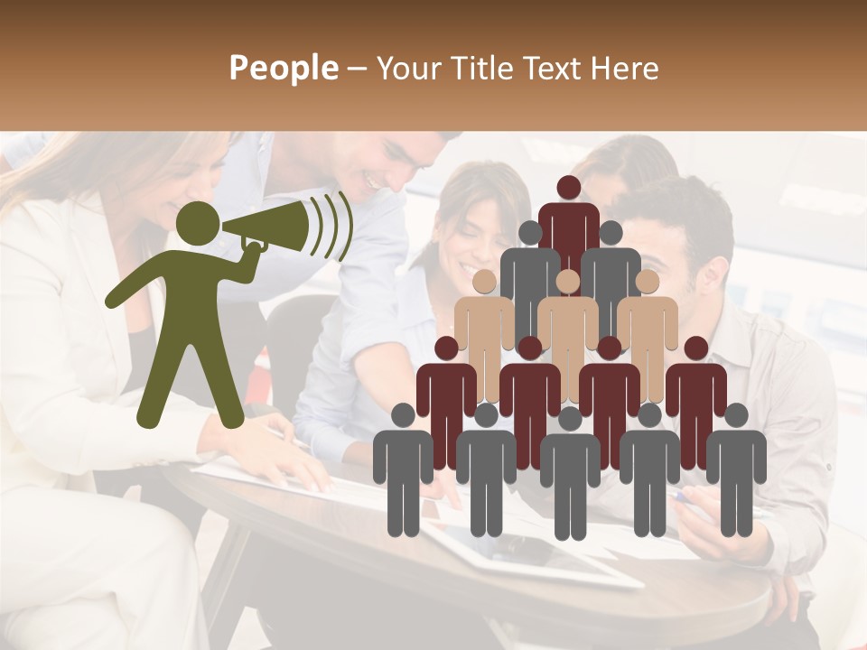 A Group Of People Are Gathered Around A Table PowerPoint Template