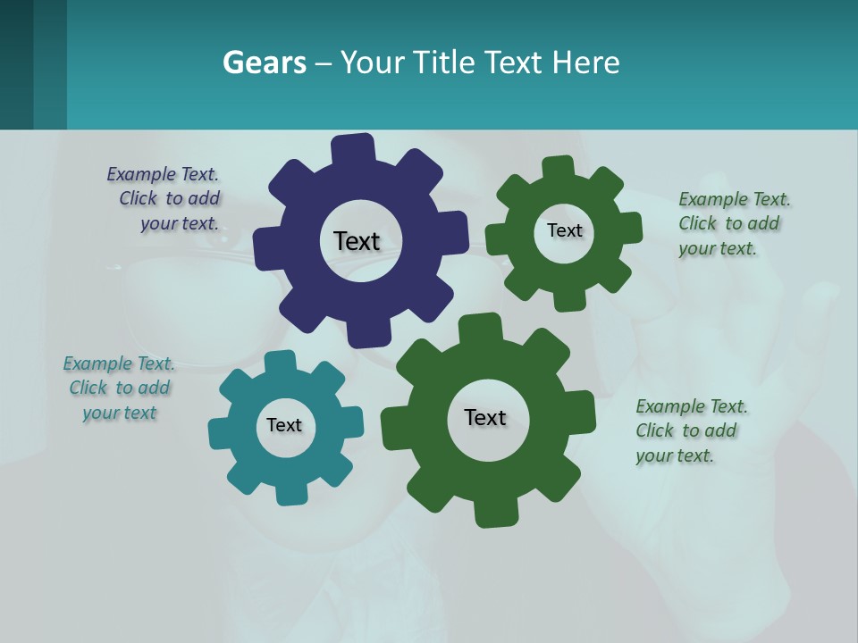 A Woman Holding Up A Pair Of Glasses To Her Face PowerPoint Template