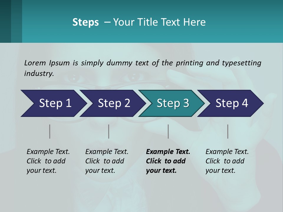 A Woman Holding Up A Pair Of Glasses To Her Face PowerPoint Template