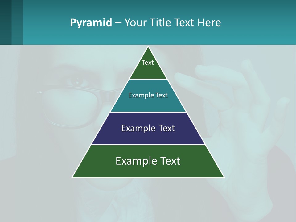 A Woman Holding Up A Pair Of Glasses To Her Face PowerPoint Template