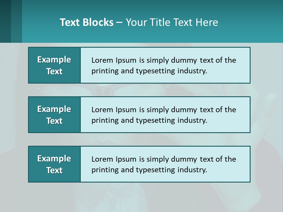A Woman Holding Up A Pair Of Glasses To Her Face PowerPoint Template