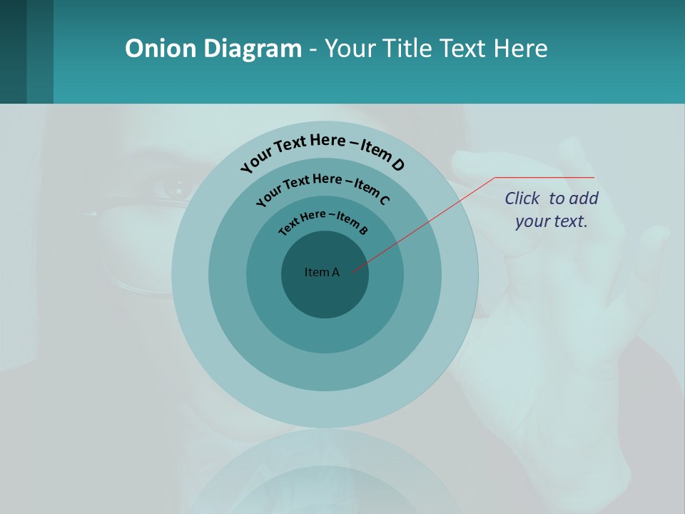 A Woman Holding Up A Pair Of Glasses To Her Face PowerPoint Template