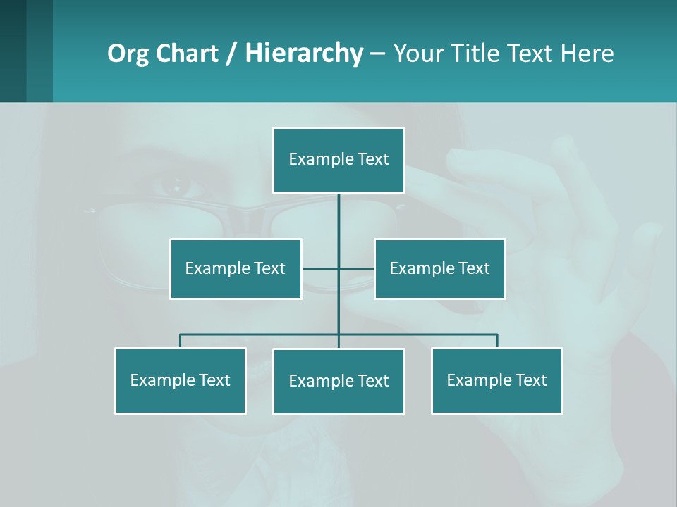 A Woman Holding Up A Pair Of Glasses To Her Face PowerPoint Template