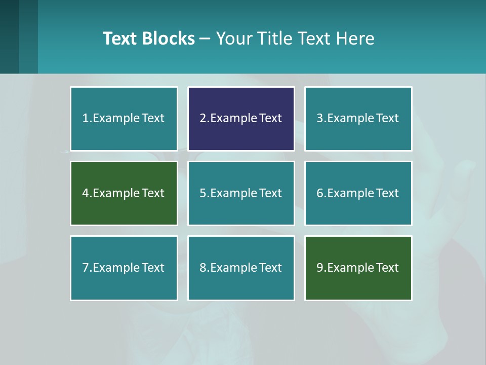 A Woman Holding Up A Pair Of Glasses To Her Face PowerPoint Template