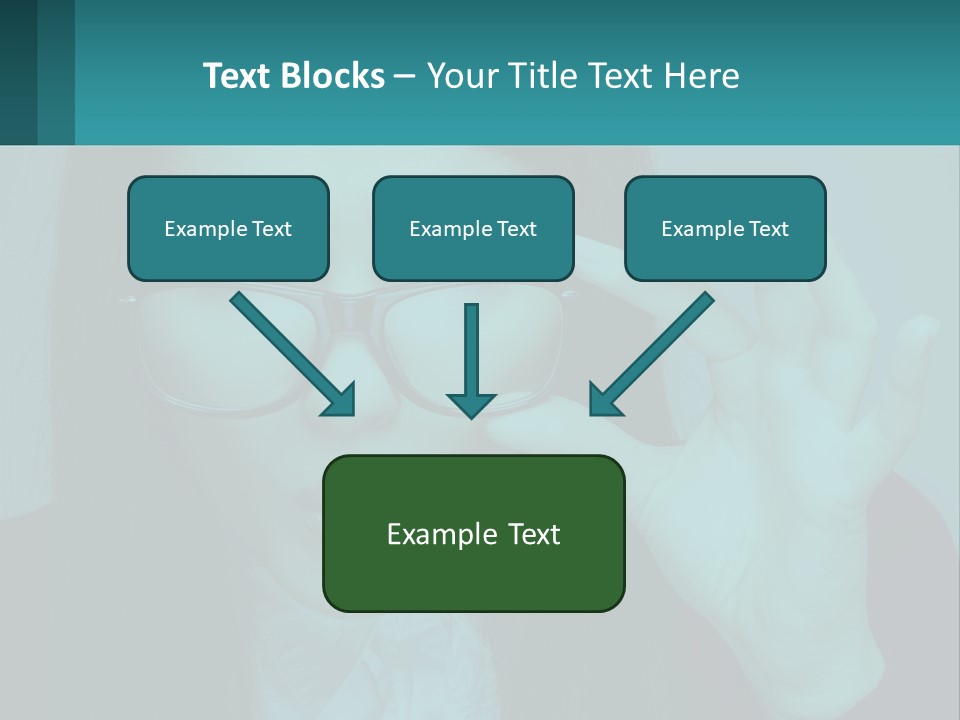 A Woman Holding Up A Pair Of Glasses To Her Face PowerPoint Template