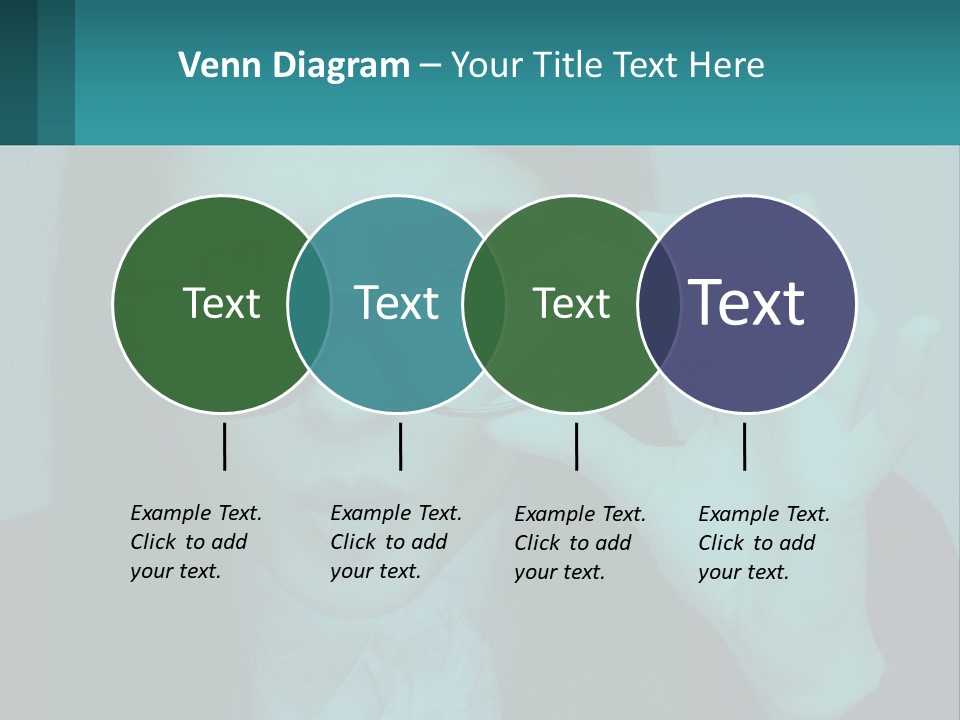 A Woman Holding Up A Pair Of Glasses To Her Face PowerPoint Template