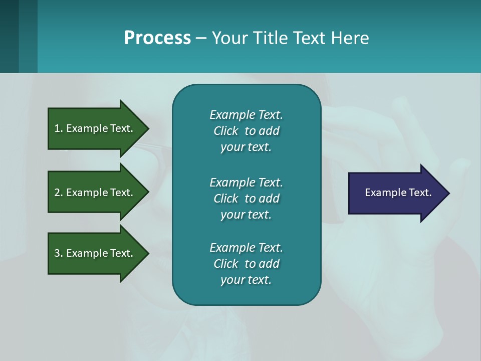 A Woman Holding Up A Pair Of Glasses To Her Face PowerPoint Template