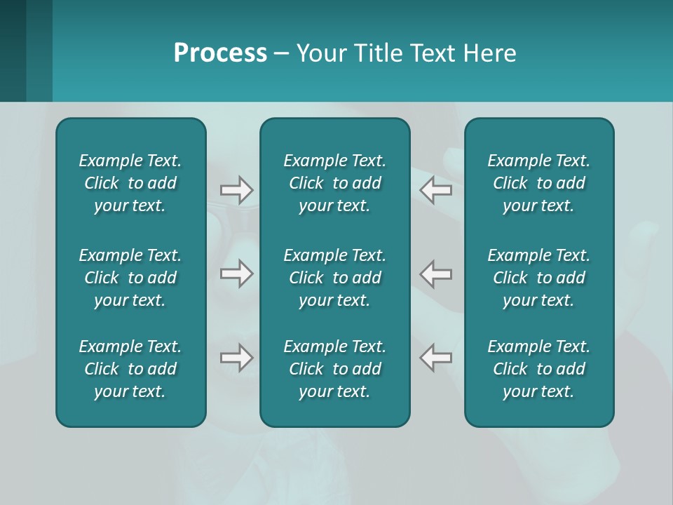 A Woman Holding Up A Pair Of Glasses To Her Face PowerPoint Template