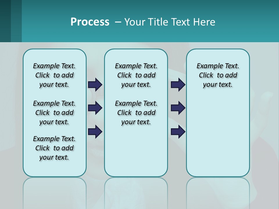 A Woman Holding Up A Pair Of Glasses To Her Face PowerPoint Template