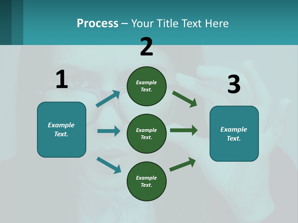 A Woman Holding Up A Pair Of Glasses To Her Face PowerPoint Template