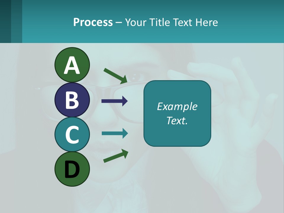 A Woman Holding Up A Pair Of Glasses To Her Face PowerPoint Template